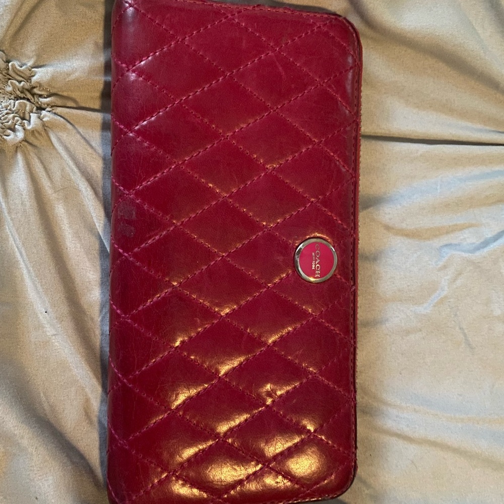 Coach zippered wallet